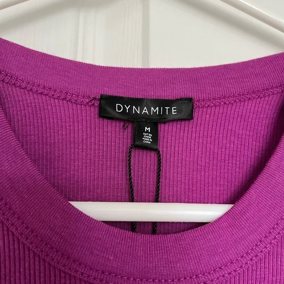 Dynamite Cropped Ribbed Tank Top - Picture 2 of 3